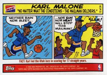 2003-04 Bazooka - Comics #12 Karl Malone Front