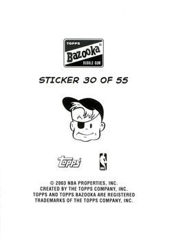 2003-04 Bazooka - Four-on-One Stickers #30 Antoine Walker / Richard Hamilton / Bonzi Wells / Glenn Robinson Back
