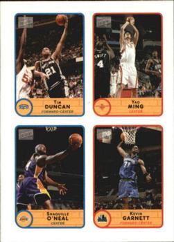 2003-04 Bazooka - Four-on-One Stickers #1 Tim Duncan / Yao Ming / Shaquille O'Neal / Kevin Garnett Front