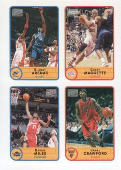 2003-04 Bazooka - Four-on-One Stickers #36 Gilbert Arenas / Corey Maggette / Darius Miles / Jamal Crawford Front