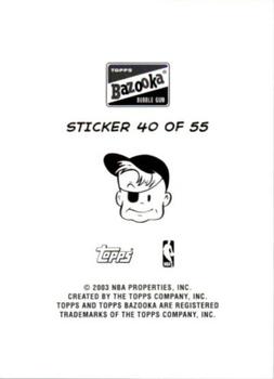 2003-04 Bazooka - Four-on-One Stickers #40 Joe Johnson / DeSagana Diop / Scot Pollard / John Salmons Back