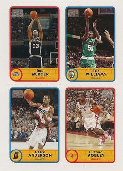 2003-04 Bazooka - Four-on-One Stickers #42 Ron Mercer / Eric Williams / Derek Anderson / Cuttino Mobley Front