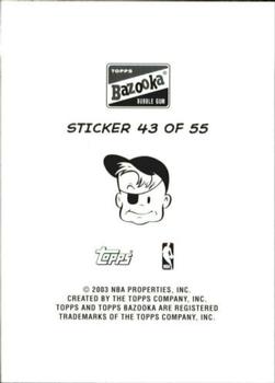2003-04 Bazooka - Four-on-One Stickers #43 Earl Boykins / Tyronn Lue / Howard Eisley / Travis Best Back