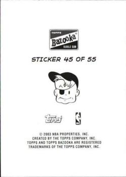 2003-04 Bazooka - Four-on-One Stickers #45 Eric Piatkowski / Walter McCarty / Pat Garrity / Al Harrington Back
