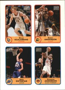 2003-04 Bazooka - Four-on-One Stickers #48 Brian Scalabrine / Kenny Anderson / Greg Ostertag / Shandon Anderson Front