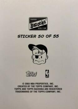 2003-04 Bazooka - Four-on-One Stickers #50 LeBron James / Darko Milicic / Carmelo Anthony / Chris Bosh Back