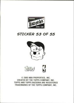 2003-04 Bazooka - Four-on-One Stickers #53 Marcus Banks / Luke Ridnour / Reece Gaines / Troy Bell Back