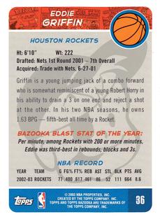 2003-04 Bazooka - Mini #36 Eddie Griffin Back