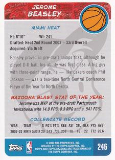 2003-04 Bazooka - Mini #246 Jerome Beasley Back