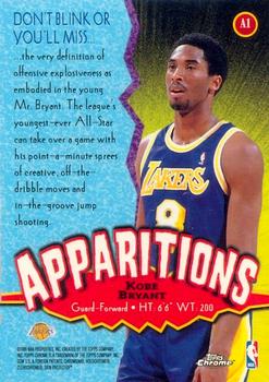 1998-99 Topps Chrome - Apparitions #A1 Kobe Bryant Back
