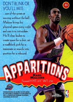 1998-99 Topps Chrome - Apparitions #A4 Karl Malone Back