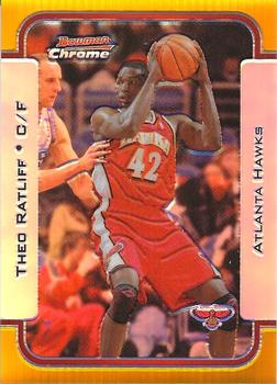 2003-04 Bowman - Chrome Refractors Gold #99 Theo Ratliff Front