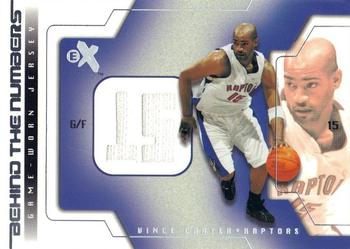 2003-04 E-X - Behind the Numbers Game-Used #VC-BTNGU Vince Carter Front
