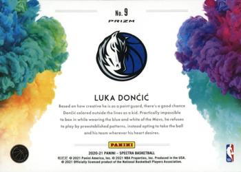 2020-21 Panini Spectra - Color Blast #9 Luka Doncic Back