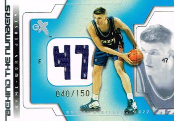 2003-04 E-X - Behind the Numbers Game-Used Gold #AK-BTNGU Andrei Kirilenko Front