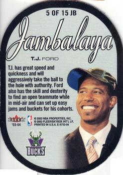 2003-04 E-X - Jambalaya #5 JB T.J. Ford Back