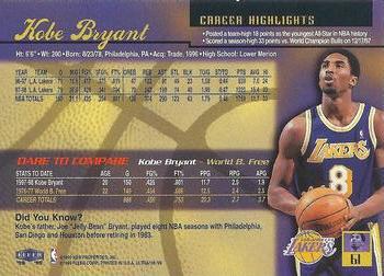 1998-99 Ultra #61 Kobe Bryant Back