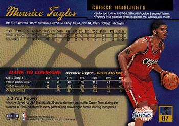 1998-99 Ultra #87 Maurice Taylor Back