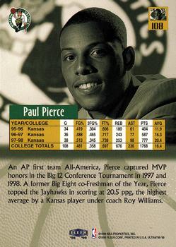 1998-99 Ultra #108 Paul Pierce Back