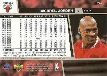 1998-99 Upper Deck #230w Michael Jordan Back