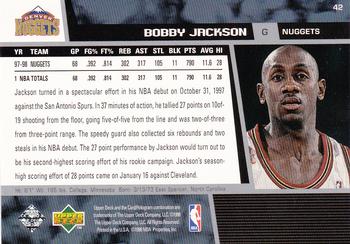 1998-99 Upper Deck #42 Bobby Jackson Back
