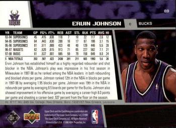 1998-99 Upper Deck #89 Ervin Johnson Back