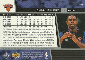 1998-99 Upper Deck #107 Charlie Ward Back