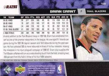 1998-99 Upper Deck #128 Brian Grant Back