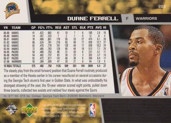 1998-99 Upper Deck #223 Duane Ferrell Back