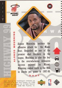 1998-99 Upper Deck #303 Alonzo Mourning Back