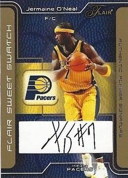 2003-04 Flair - Sweet Swatch Autographs Gold #SSA-JO Jermaine O'Neal Front