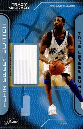 2003-04 Flair - Sweet Swatch Jumbos Home #SSOH-TM Tracy McGrady Front