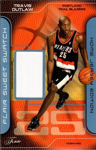 2003-04 Flair - Sweet Swatch Jumbos Home #SSOH-TO Travis Outlaw Front
