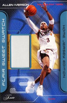 2003-04 Flair - Sweet Swatch Jumbos Home #SSOH-AI Allen Iverson Front