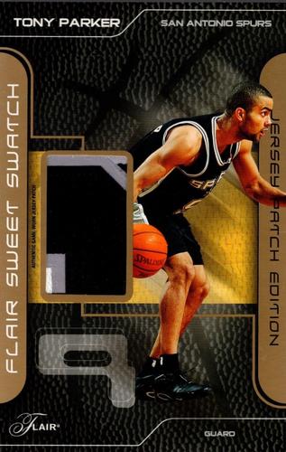 2003-04 Flair - Sweet Swatch Jumbos Patches #SSOP-TP Tony Parker Front