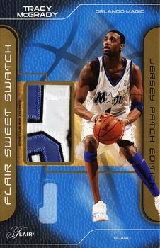 2003-04 Flair - Sweet Swatch Jumbos Patches #SSOP-TM Tracy McGrady Front