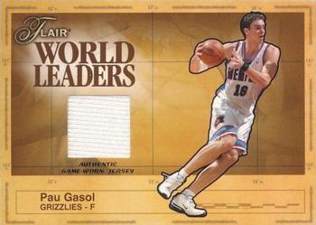 2003-04 Flair - World Leaders Game Used #WL-PG Pau Gasol Front