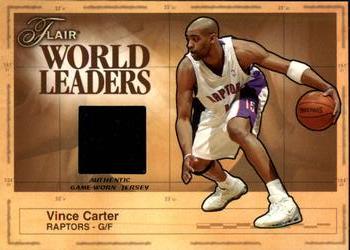 2003-04 Flair - World Leaders Game Used #WL-VC Vince Carter Front