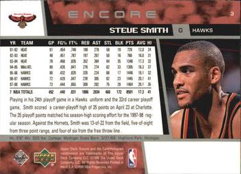 1998-99 Upper Deck Encore #3 Steve Smith Back