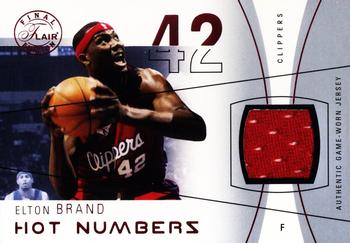2003-04 Flair Final Edition - Hot Numbers Jerseys (175) #HN-EB Elton Brand Front