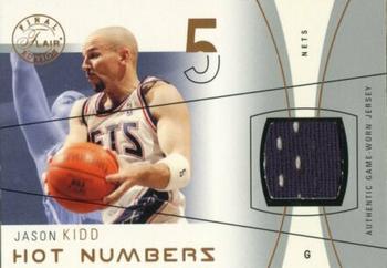 2003-04 Flair Final Edition - Hot Numbers Jerseys (75) #HN-JK Jason Kidd Front