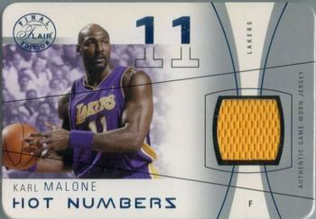 2003-04 Flair Final Edition - Hot Numbers Jerseys Die Cuts #HN-KAM Karl Malone Front