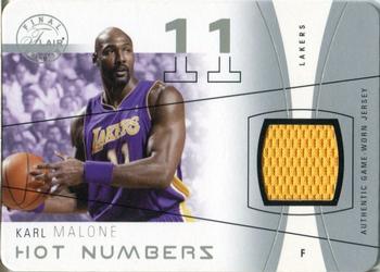 2003-04 Flair Final Edition - Hot Numbers Jerseys Die Cuts (13) #HN-KAM Karl Malone Front