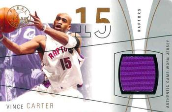 2003-04 Flair Final Edition - Hot Numbers Jerseys Die Cuts (8) #HN-VC Vince Carter Front