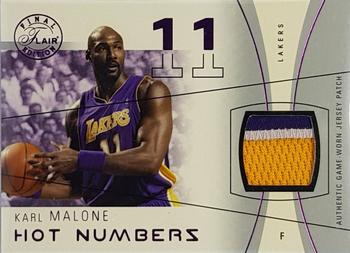 2003-04 Flair Final Edition - Hot Numbers Patches 1 #KAM Karl Malone Front