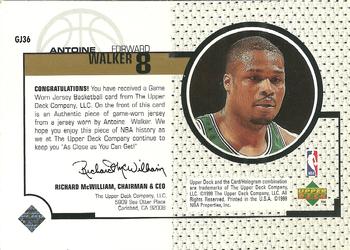 1998-99 Upper Deck - Game Worn Jerseys / Rookie Jerseys #GJ36 Antoine Walker Back