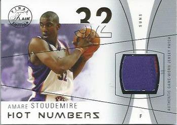 2003-04 Flair Final Edition - Hot Numbers Patches Gold #HN-AS Amare Stoudemire Front