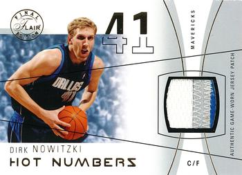 2003-04 Flair Final Edition - Hot Numbers Patches Gold #HN-DN Dirk Nowitzki Front
