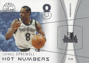 2003-04 Flair Final Edition - Hot Numbers Retail #2 Latrell Sprewell Front