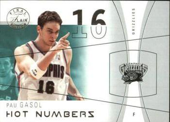 2003-04 Flair Final Edition - Hot Numbers Retail #8 Pau Gasol Front